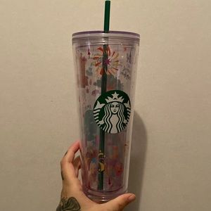 Disney Parks WDW Disney World Resort Starbucks 24 oz Acrylic Cold Tumbler